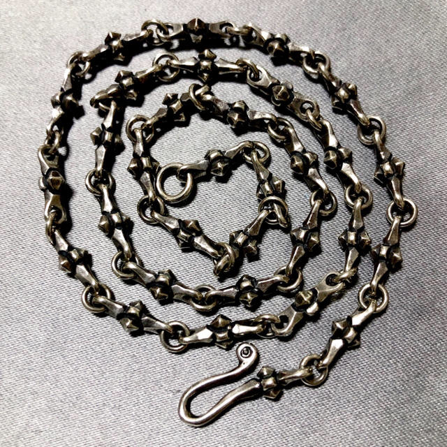 素材シルバー925BWL  Small Cross Link Necklace (20inch)