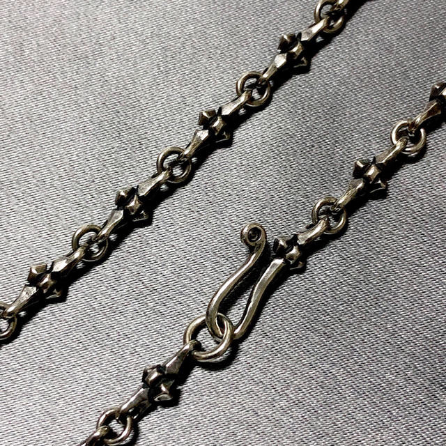 素材シルバー925BWL  Small Cross Link Necklace (20inch)