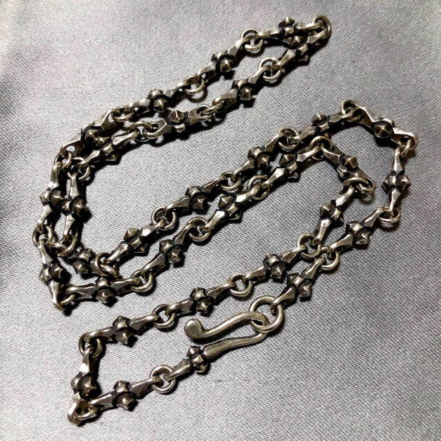 素材シルバー925BWL  Small Cross Link Necklace (20inch)