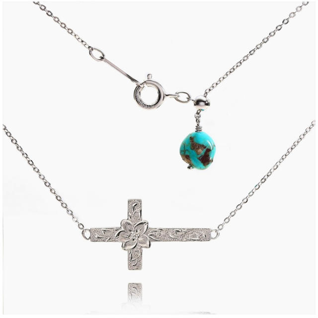 ハワイアンジュエリーHawaiian jewelry (side cross necklace)