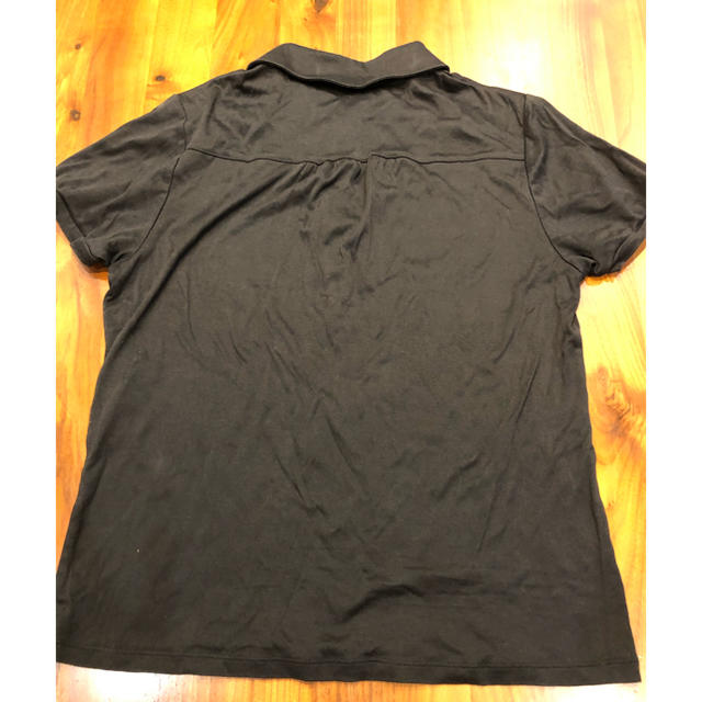 MUJI (無印良品)(ムジルシリョウヒン)のポロシャツ レディース　無印良品　黒　Lサイズ レディースのトップス(ポロシャツ)の商品写真