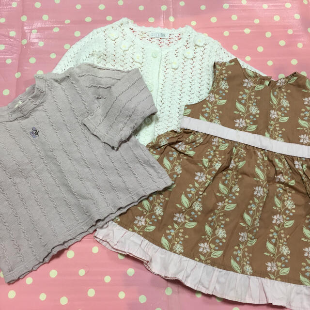 Branshes(ブランシェス)の90.95☆3点♡オシュコシュ、ブランシ キッズ/ベビー/マタニティのキッズ服女の子用(90cm~)(ワンピース)の商品写真