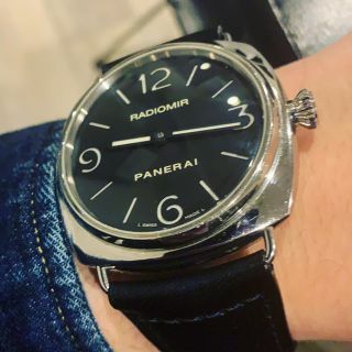 パネライ(PANERAI)のパネライ　ラジオミール　pam00210 ブラック文字盤　格安(腕時計(アナログ))