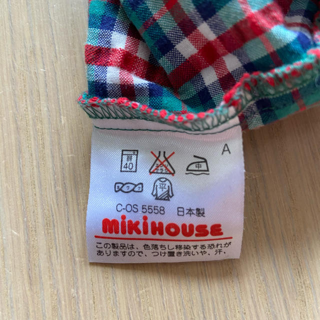 mikihouse(ミキハウス)のミキハウス　半袖チェックシャツ　100 キッズ/ベビー/マタニティのキッズ服男の子用(90cm~)(ブラウス)の商品写真