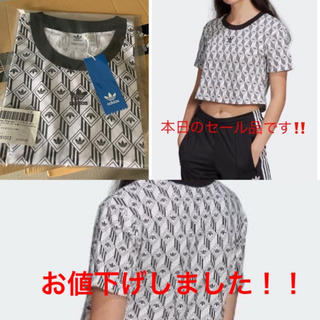 アディダス(adidas)の【定価 ¥4,389→】アディダス　クロップド Tシャツ　レディース  (Tシャツ(半袖/袖なし))
