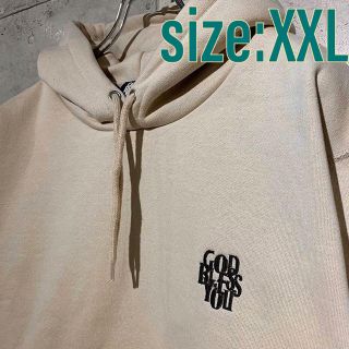 【ベージュ/XXL】GOD BLESS YOU HOODIE BEIGE(パーカー)