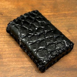 ジッポー(ZIPPO)の[本革] zippo レザーケース 革ケース クロコ型押し(タバコグッズ)