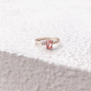 アーカー(AHKAH)のpink serpente ring*ピンクセルペンティリング(リング(指輪))