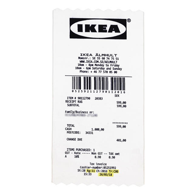 送料込 IKEA マルケラッド IKEA RECEIPT ラグマット イケア