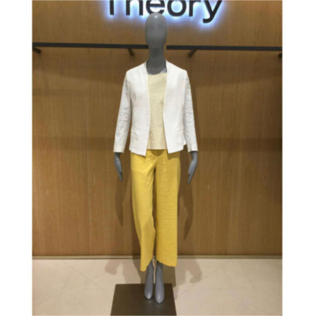 theory(セオリー)のTheory 19SS リネンパンツ イエロー レディースのパンツ(カジュアルパンツ)の商品写真