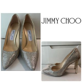 ジミーチュウ(JIMMY CHOO)のジミーチュウ　シルバーグリッター　パンプス(ハイヒール/パンプス)