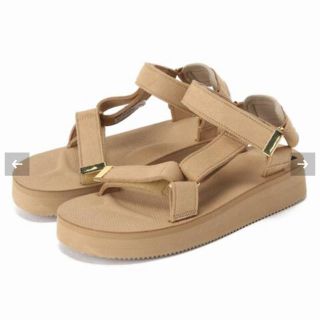 ドゥーズィエムクラス(DEUXIEME CLASSE)のSUICOKE SUEDE SANDAL  ベージュ　37(サンダル)