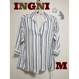 イング(INGNI)の【M】 INGNI 七分袖 ストライプスキッパー(シャツ/ブラウス(長袖/七分))