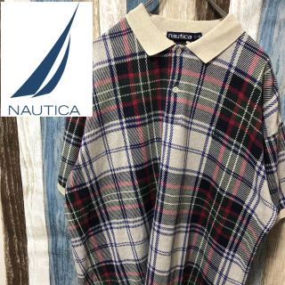 ノーティカ(NAUTICA)の【NAUTICA】ノーティカ ポロシャツ オーバーシルエット チェック L(ポロシャツ)