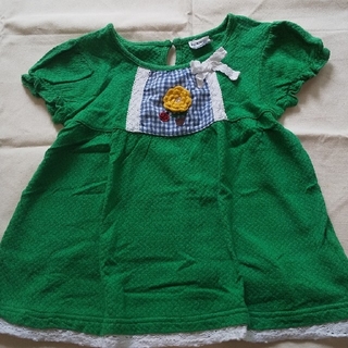 プチジャム(Petit jam)のグリーン　プチジャム　カットソー　Tシャツ　110　女の子　緑(Tシャツ/カットソー)