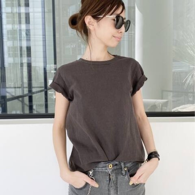 新品 アパルトモン レミレリーフ コンパクト Tシャツ ブラック