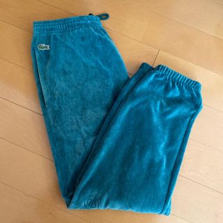 シュプリーム(Supreme)のsupreme × LACOSTE velour pants グリーン　S(スラックス)