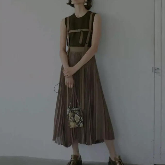Ameri vintage ハーネスプリーツスカート