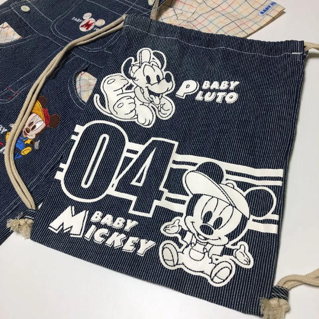 Disney(ディズニー)の新品！ディズニー　ブラウス　サロペット　リュック  ミッキー　春　夏　セット　 キッズ/ベビー/マタニティのキッズ服男の子用(90cm~)(Tシャツ/カットソー)の商品写真