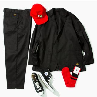 シュプリーム(Supreme)のBEAMS×TRIPSTER×Dickies スーツ　ブラック　即発送　(セットアップ)