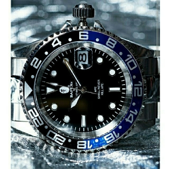 腕時計(アナログ)激レア A BATHING APE TYPE 2 BAPEX ROLEX