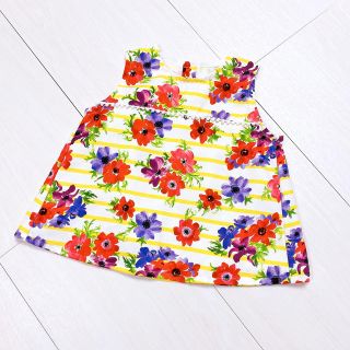 ハンドメイド♡花柄チュニックトップス110(Tシャツ/カットソー)