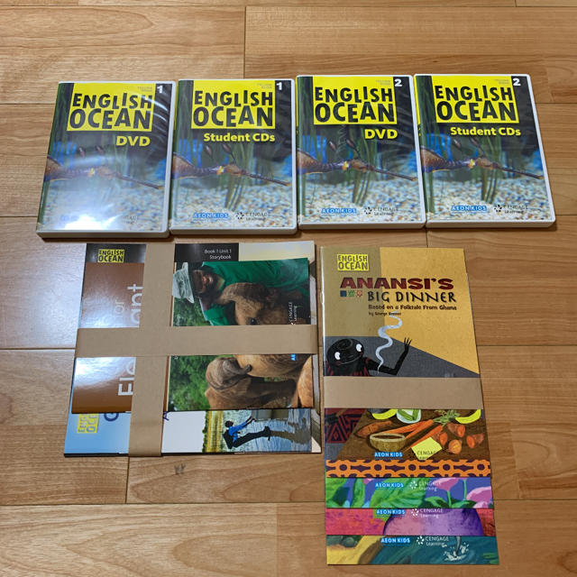 英会話 AEON KIDS 教材 ENGLISH OCEAN DVD CD 絵本 エンタメ/ホビーの本(語学/参考書)の商品写真