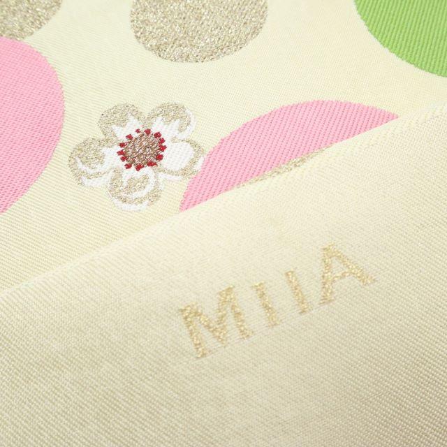 《西陣志美津『MIIA』個性的ドットに花袋帯■クリーム色◆着物◆FY3-23》 レディースの水着/浴衣(帯)の商品写真