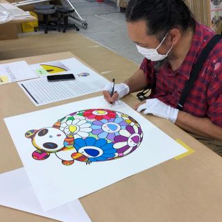 村上隆 版画 パンダ お花ボール