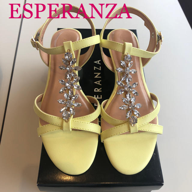 ESPERANZA(エスペランサ)の未使用✨エスペランサ♡ビジューパンプス　サンダル レディースの靴/シューズ(サンダル)の商品写真