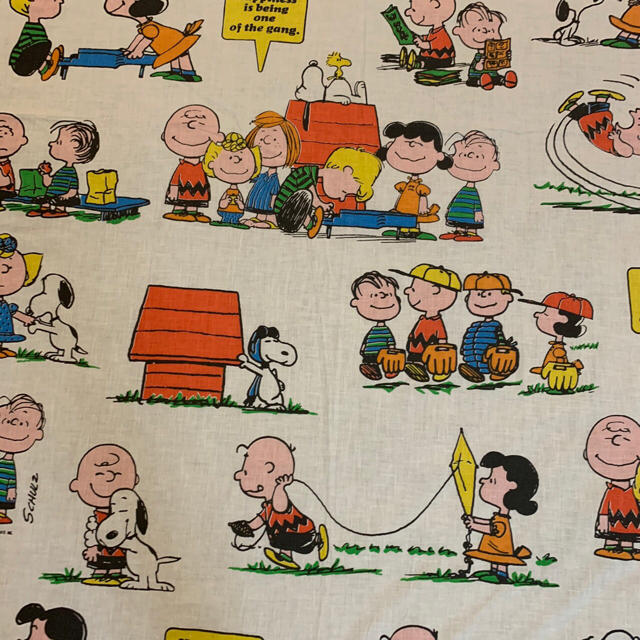 Peanuts スヌーピー 特大フラットシーツ ビンテージ 生地695の通販 By かわいい生地屋さん ピーナッツならラクマ