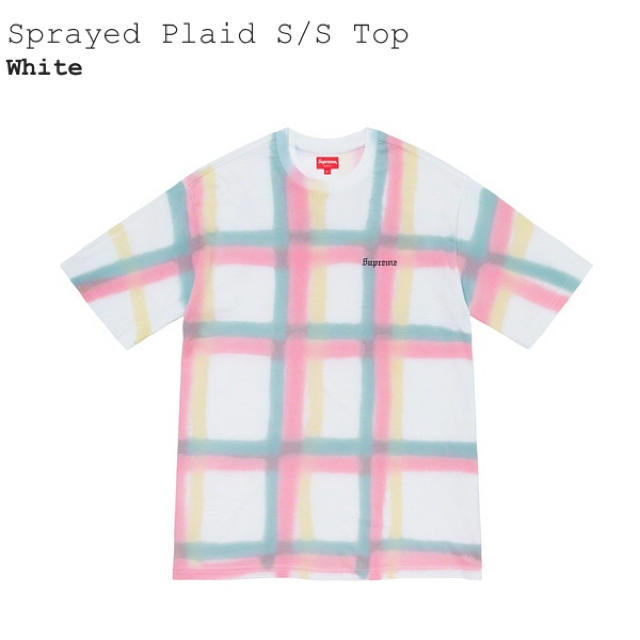 supreme 20ss Sprayed Plaid S/S Top Sサイズ