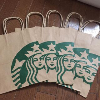 スターバックスコーヒー(Starbucks Coffee)のスタバの紙袋５枚(ショップ袋)