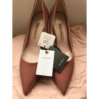 ザラ(ZARA)の本日限定ZARA レザーパンプス　37(ハイヒール/パンプス)