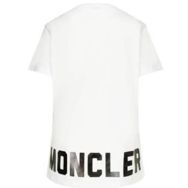 MONCLER(モンクレール)のモンクレール　バックロゴ　Tシャツ　ホワイト　XSサイズ レディースのトップス(Tシャツ(半袖/袖なし))の商品写真