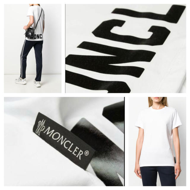 MONCLER(モンクレール)のモンクレール　バックロゴ　Tシャツ　ホワイト　XSサイズ レディースのトップス(Tシャツ(半袖/袖なし))の商品写真