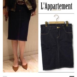 アパルトモンドゥーズィエムクラス(L'Appartement DEUXIEME CLASSE)の専用　L’APPARTEMENT デニムスカート(ひざ丈スカート)