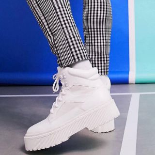 エイソス(asos)のASOS＊チャンキーソールスニーカー/ホワイト(スニーカー)