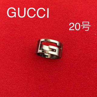 グッチ(Gucci)のGUCCI グッチ ルテニウム カットアウトGリング ワイド #20(リング(指輪))