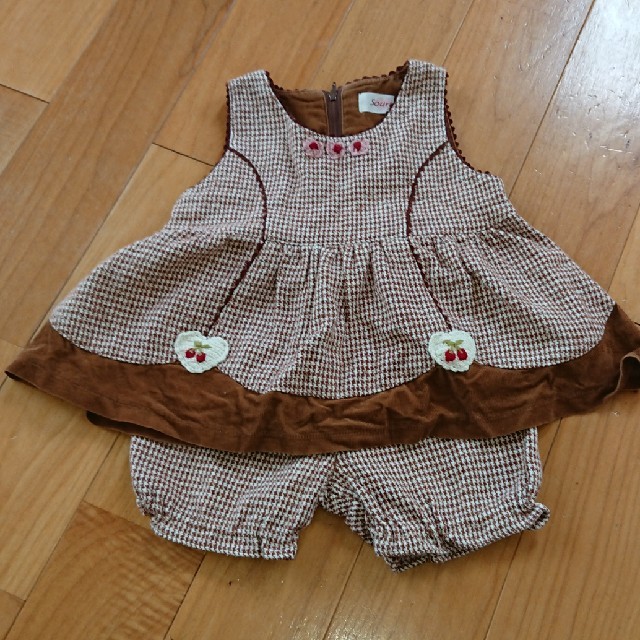 Souris(スーリー)のセットアップ 90   冬用 キッズ/ベビー/マタニティのキッズ服女の子用(90cm~)(ワンピース)の商品写真