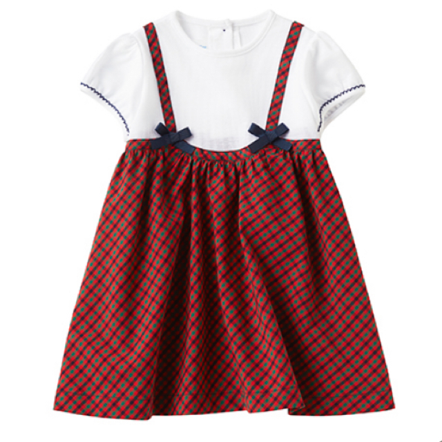 familiar(ファミリア)の❇︎ 今季　新品　未使用　半袖ワンピース　90 キッズ/ベビー/マタニティのキッズ服女の子用(90cm~)(ワンピース)の商品写真