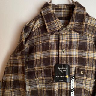 カーハート(carhartt)の新品　タグ付き　カーハート carhartt チェック　ネルシャツ 刺繍　ロゴ(シャツ)