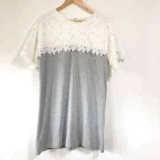 新品⭐️レース&スウェット素材が可愛い(๑˃̵ᴗ˂̵)✨‼️グラマラスサイズ❤️(ロングワンピース/マキシワンピース)