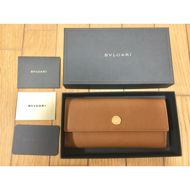 BVLGARI(ブルガリ)の新品 BVLGARI 長財布 キャメル ブラウン 茶色 レディースのファッション小物(財布)の商品写真