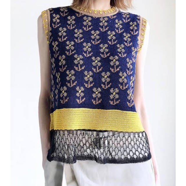 mame ☆ Pedicel Pattern Sleeveless Knit