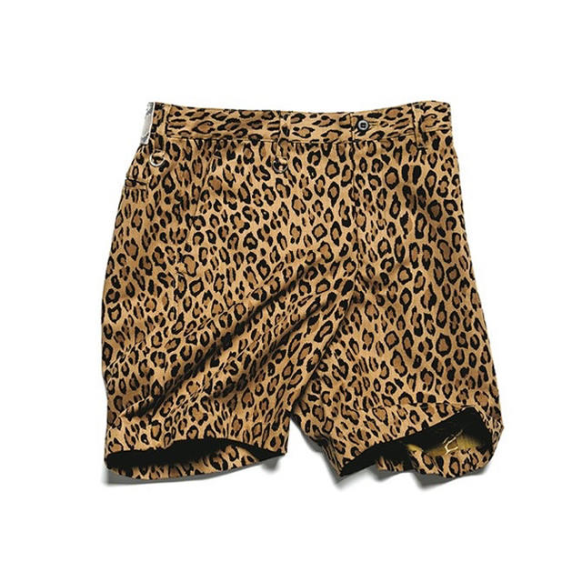 uniform experiment(ユニフォームエクスペリメント)の17SS UE LEOPARD RELAX FIT SHORTS ソフネット メンズのパンツ(ショートパンツ)の商品写真