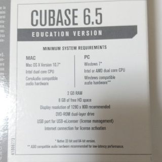 cubase6.5(DAWソフトウェア)