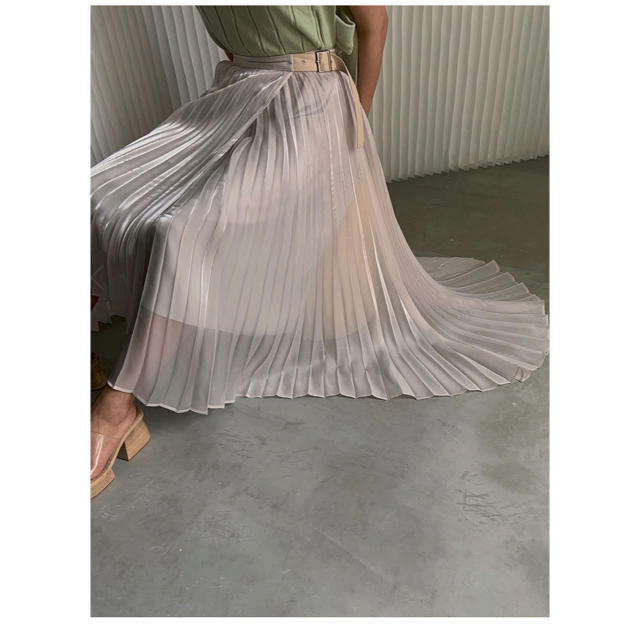 値下げ！美品 AMERI ASYMMETRY SEE THROUGH SKIRT