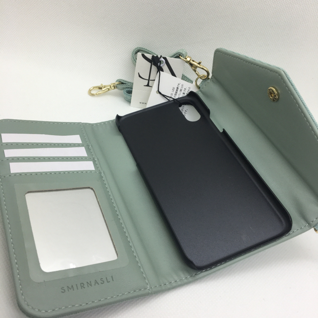 SMIR NASLI(サミールナスリ)の新品 サミールナスリ Lee×SMIRNASLI iPhoneXケース　グリーン スマホ/家電/カメラのスマホアクセサリー(iPhoneケース)の商品写真