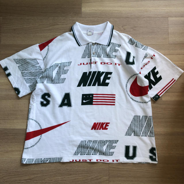 NIKE(ナイキ)の【美品】90s ナイキ　ポロシャツ　シャツ　半袖　Tシャツ　XL相当　ACG メンズのトップス(Tシャツ/カットソー(半袖/袖なし))の商品写真